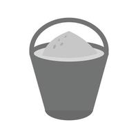 Sand bucket Flat Greyscale Icon vector