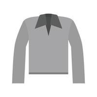 Polo Shirt Flat Greyscale Icon vector