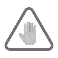 Stop sign Flat Greyscale Icon vector