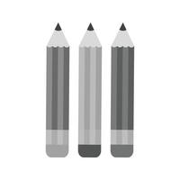 Pencils Flat Greyscale Icon vector