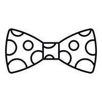 icono de pajarita de polka, estilo de contorno vector