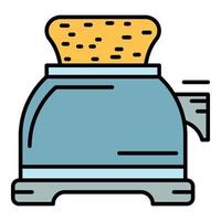 Toaster icon color outline vector