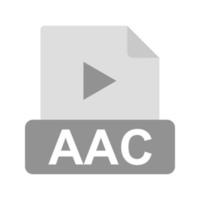 AAC Flat Greyscale Icon vector