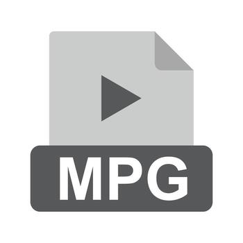 MPG Flat Greyscale Icon vector