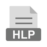 HLP Flat Greyscale Icon vector