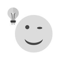 Lightbulb Flat Greyscale Icon vector