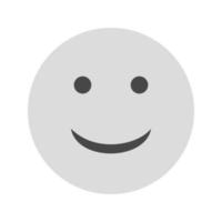 Smile Flat Greyscale Icon vector