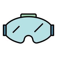 Game goggles icon color outline vector