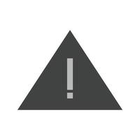 Warning Flat Greyscale Icon vector