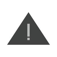 Warning Flat Greyscale Icon vector