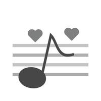 Wedding Music Flat Greyscale Icon vector