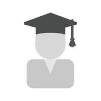 Convocation Flat Greyscale Icon vector