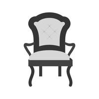 Chair Flat Greyscale Icon vector