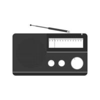 Radio Flat Greyscale Icon vector