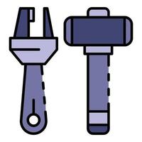 Carpenter tool icon color outline vector