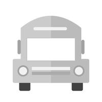 School bus Flat Greyscale Icon vector