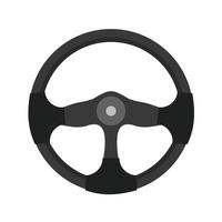 Car Steering Flat Greyscale Icon vector