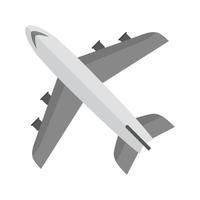 Aero plane Flat Greyscale Icon vector