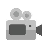 Video Camera I Flat Greyscale Icon vector