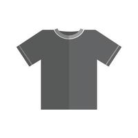 Plain T Shirt Flat Greyscale Icon vector