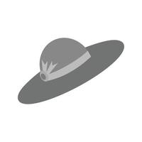 Hat III Flat Greyscale Icon vector