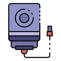 vector de contorno de color de icono de disco duro usb