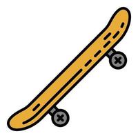 Skateboard lifestyle icon color outline vector