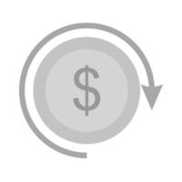 Return on Investment Flat Greyscale Icon vector