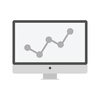 Statistics Flat Greyscale Icon vector