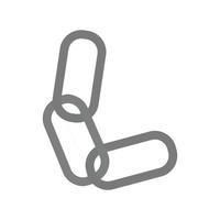 Link Building II Flat Greyscale Icon vector