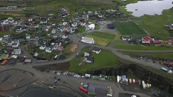 eidi villaggio su eysturoy nel il Faroe isole di fuco video