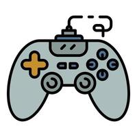 Joystick icon color outline vector