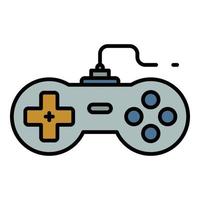 Machine joystick icon color outline vector