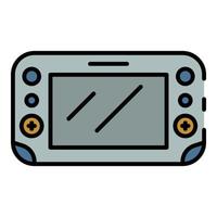 Display gamepad icon color outline vector