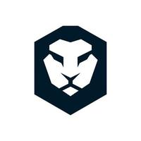 lion head negative space vector