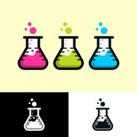 laboratory is suitable for business logos, for health shop, app developer, education review blog, channel vlog, education logo, knowledge and community vector