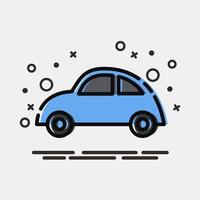 Icon car. Transportation elements. Icons in MBE style. Good for prints, posters, logo, sign, advertisement, etc. vector