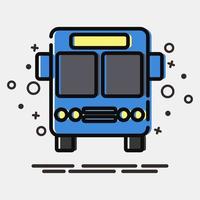 Icon bus. Transportation elements. Icons in MBE style. Good for prints, posters, logo, sign, advertisement, etc. vector