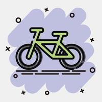 icono de bicicleta. elementos de transporte. iconos en estilo cómico. bueno para impresiones, carteles, logotipos, letreros, anuncios, etc. vector