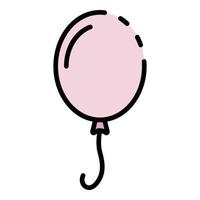 Rubber balloon icon color outline vector