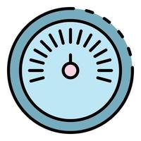 Speedometer icon color outline vector