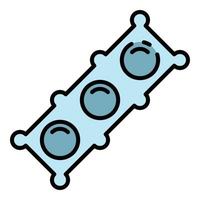 Cylinder head icon color outline vector