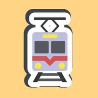 Sticker train. Transportation elements. Good for prints, posters, logo, sign, advertisement, etc. vector