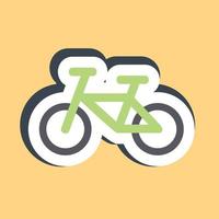 Sticker bicycle. Transportation elements. Good for prints, posters, logo, sign, advertisement, etc. vector