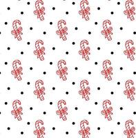 Vector candy canes simple pattern