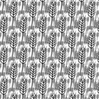 pattern with wheat isolated on white background vector