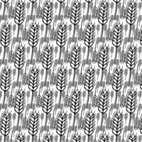 pattern with wheat isolated on white background vector