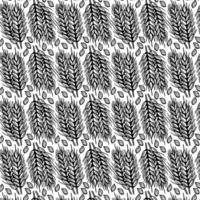 pattern with wheat isolated on white background vector