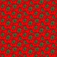 pattern of red hand drawn tomatoes, tomato slices on a white background. Vector illustration