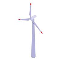 Wind turbine icon, isometric style vector